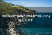 跨圈层热议年度现象级事件糖心vlog全方位解析
