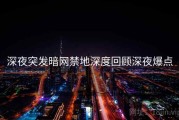 深夜突发暗网禁地深度回顾深夜爆点