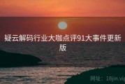 疑云解码行业大咖点评91大事件更新版