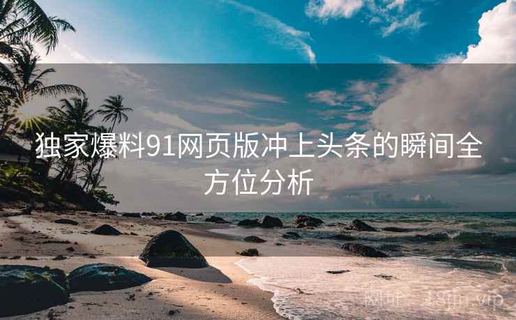 独家爆料91网页版冲上头条的瞬间全方位分析