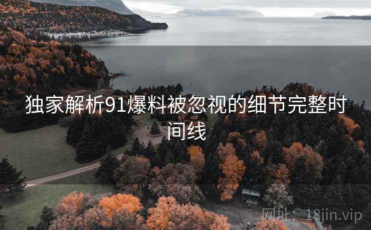 独家解析91爆料被忽视的细节完整时间线