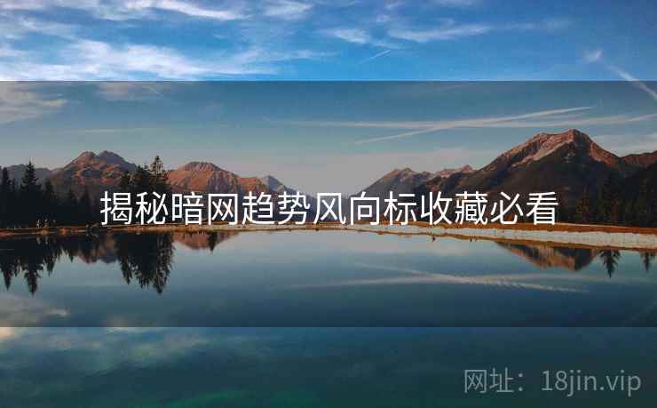揭秘暗网趋势风向标收藏必看