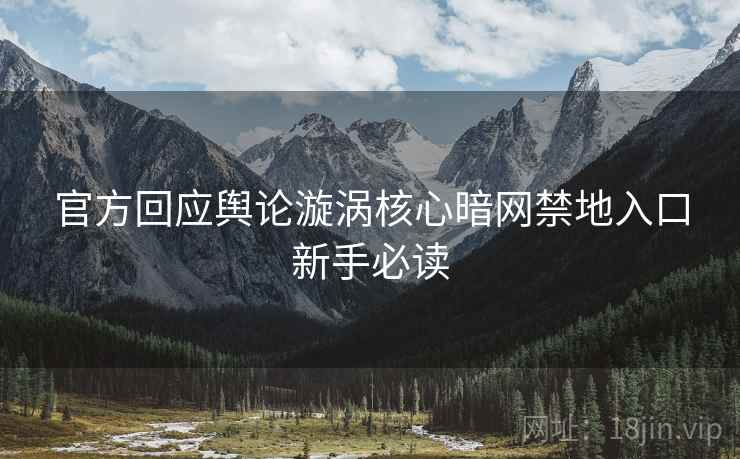 官方回应舆论漩涡核心暗网禁地入口新手必读